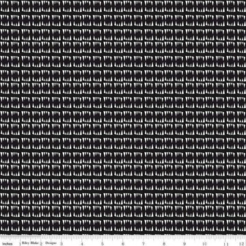 SALE Beggar's Night Fangs GC14506 Black GLOW in the DARK - Riley Blake Designs - Halloween Vampire Teeth - Quilting Cotton Fabric