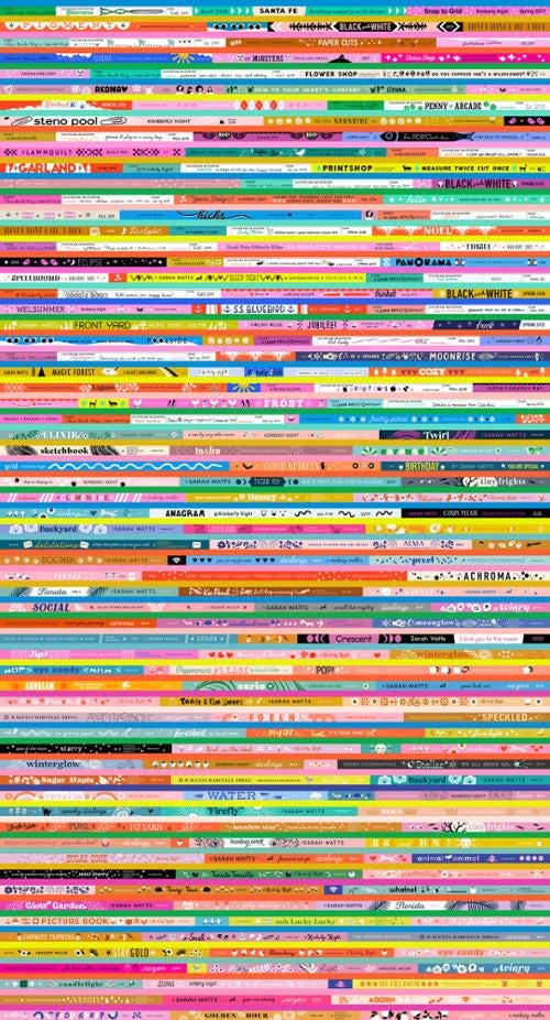 SALE Selvedge Magic Novelty Text RS5179 Multi - Moda Fabrics - Words Phrases - Ru- Star Society - Cotton Fabric