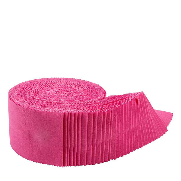 SALE Confetti Cottons Riley Hot Pink 2.5-Inch Rolie Polie Jelly Roll 40 pieces Riley Blake Designs - Precut Bundle - Quilting Cotton Fabric