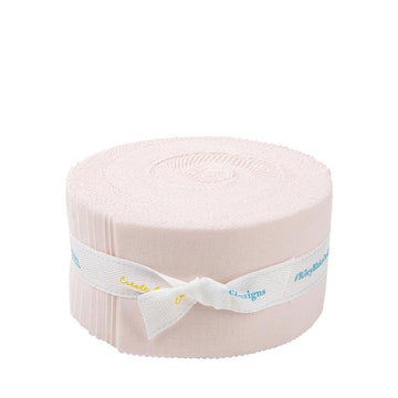 SALE Confetti Cottons Champagne Pink 2.5-Inch Rolie Polie Jelly Roll 40-Piece Riley Blake Designs - Precut Bundle - Quilting Cotton Fabric