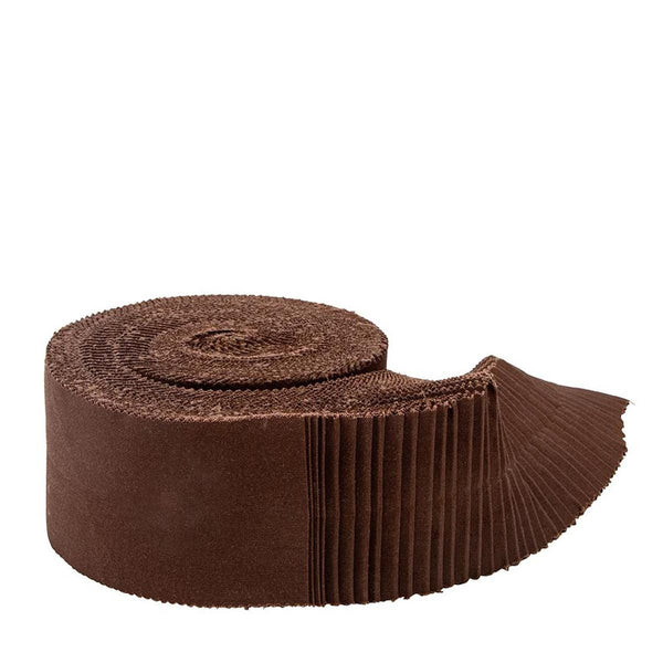 SALE Confetti Cottons Brownie 2.5-Inch Rolie Polie Jelly Roll 40 pieces Riley Blake Designs - Precut Bundle - Quilting Cotton Fabric