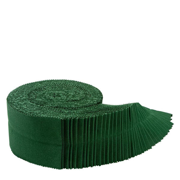 SALE Confetti Cottons Christmas Green 2.5-Inch Rolie Polie Jelly Roll 40 pieces Riley Blake Designs - Precut Bundle - Quilting Cotton Fabric
