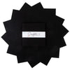 SALE Confetti Cottons Pitch Black Layer Cake 10" Stacker Bundle - Riley Blake - 42-Piece Precut  - Solid - Quilting Cotton Fabric