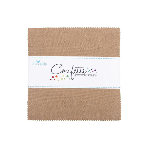 SALE Confetti Cottons Pebble Charm Pack 5" Stacker Bundle - Riley Blake Designs - 42 piece Precut Pre cut - Quilting Cotton Fabric