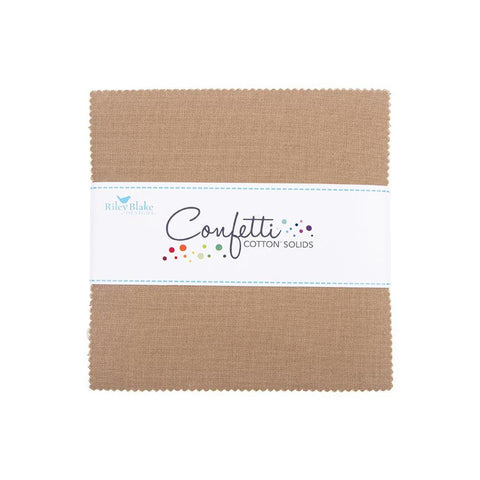 SALE Confetti Cottons Pebble Charm Pack 5" Stacker Bundle - Riley Blake Designs - 42 piece Precut Pre cut - Quilting Cotton Fabric