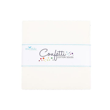 DEAL Confetti Cottons Le Creme Charm Pack 5" Stacker Bundle - Riley Blake Designs - 42-Piece Precut  - Quilting Cotton Fabric