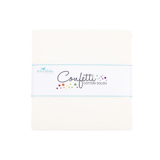 SALE Confetti Cottons Le Creme Charm Pack 5" Stacker Bundle - Riley Blake Designs - 42-Piece Precut  - Quilting Cotton Fabric