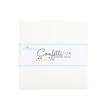 DEAL Confetti Cottons Cotton Charm Pack 5" Stacker Bundle - Riley Blake Designs - 42-Piece Precut  - Quilting Cotton Fabric