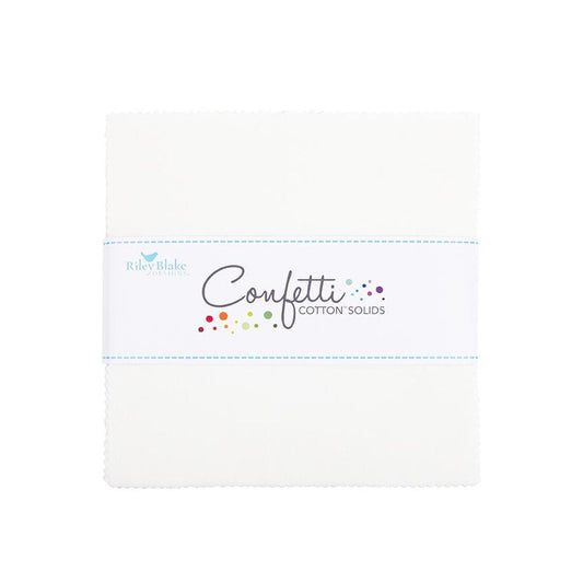 SALE Confetti Cottons Cotton Charm Pack 5" Stacker Bundle - Riley Blake Designs - 42-Piece Precut  - Quilting Cotton Fabric