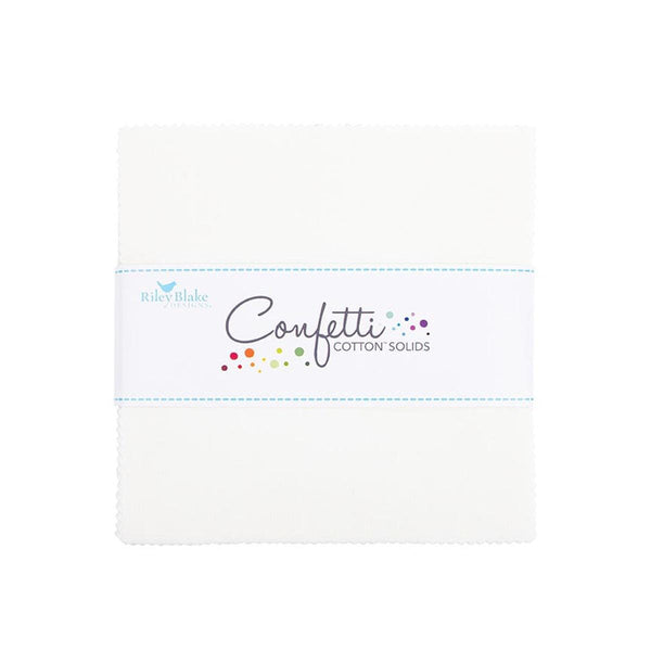 SALE Confetti Cottons Cotton Charm Pack 5" Stacker Bundle - Riley Blake Designs - 42 piece Precut Pre cut - Quilting Cotton Fabric