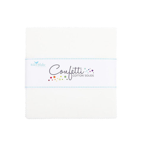 SALE Confetti Cottons Cotton Charm Pack 5" Stacker Bundle - Riley Blake Designs - 42 piece Precut Pre cut - Quilting Cotton Fabric