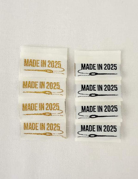 SALE Made in 2025 Woven Labels P178-SIWL3 - Riley Blake Designs - Minki Kim - Double Sided - Machine Washable - Polyester - 8 Labels