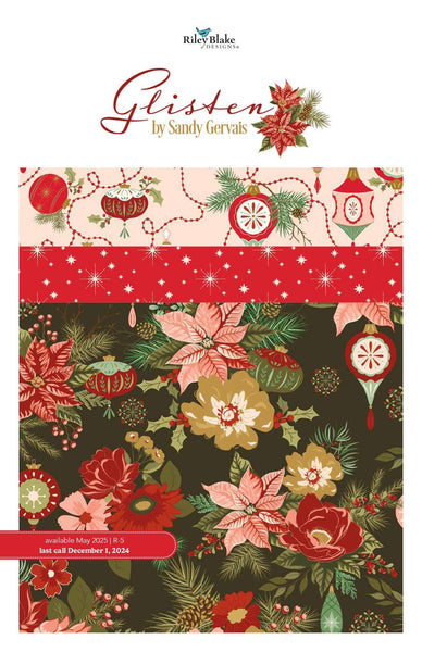 SALE Glisten Layer Cake 10" Stacker Bundle - Riley Blake Designs - 42 piece Precut Pre cut - Christmas - Quilting Cotton Fabric
