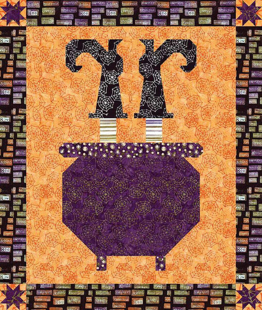 Expressions Batiks Oops! Quilt Kit KTBT-1016 - Riley Blake - Halloween Witch Cauldron - Pattern Fabric Quilting