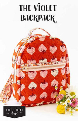SALE The Violet Backpack Project PATTERN P230 by Knot and Thread Design - Riley Blake Design - INSTRUCTIONS Only - Zippered Pocket