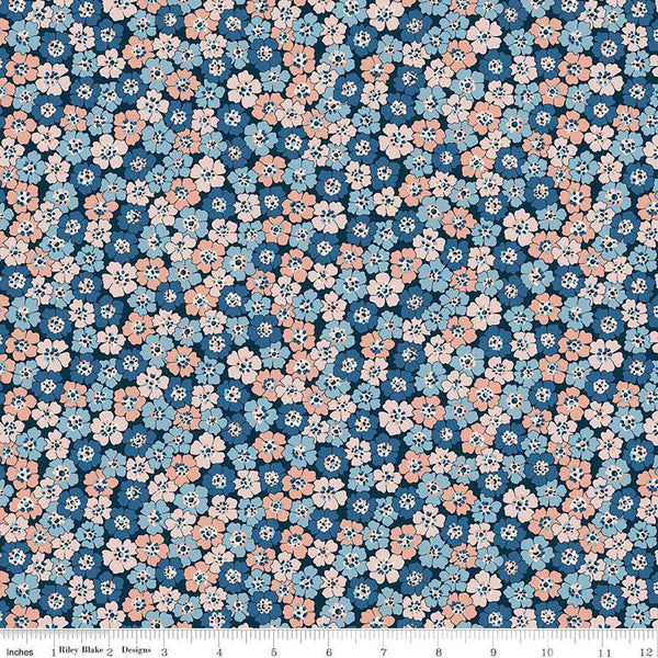 Denim Florals 01667405A Spring Flourish A - Riley Blake Designs - Floral Flowers - Liberty Fabrics - Quilting Cotton Fabric
