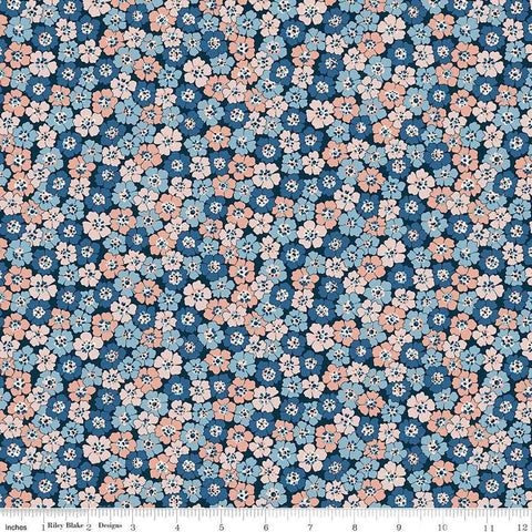Denim Florals 01667405A Spring Flourish A - Riley Blake Designs - Floral Flowers - Liberty Fabrics - Quilting Cotton Fabric