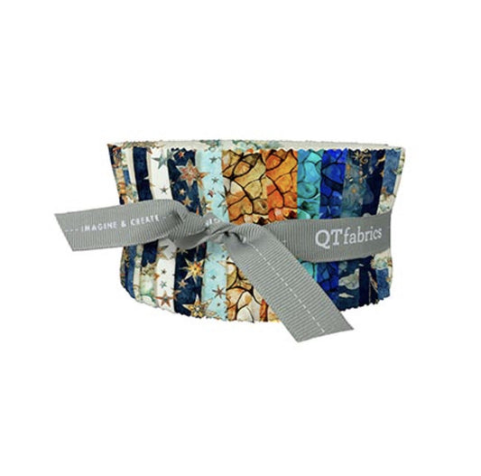SALE Bohemian Sunrise 2.5 Inch Rolie Polie Jelly Roll 42-Piece - QT Fabrics - Celestial Geometric - Precut  Bundle Cotton Fabric