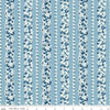 Denim Florals 01667402A Topiary Stripe A - Riley Blake Designs - Floral Flowers - Liberty Fabrics - Quilting Cotton Fabric