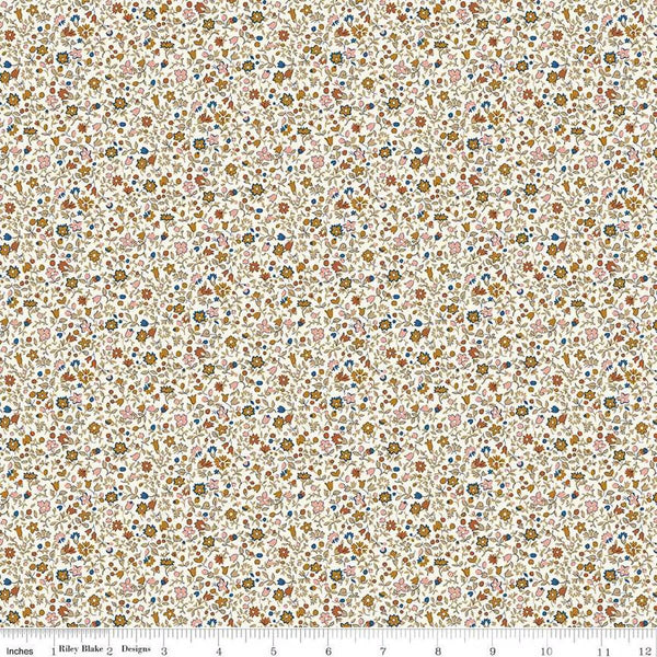 Denim Florals 01667404B Posy Haze B - Riley Blake Designs - Floral Flowers - Liberty Fabrics - Quilting Cotton Fabric