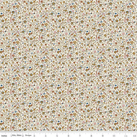 Denim Florals 01667404B Posy Haze B - Riley Blake Designs - Floral Flowers - Liberty Fabrics - Quilting Cotton Fabric