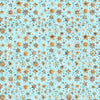 Image of the Bohemian Sunrise Stars Aqua quilting cotton fabric by QT fabrics. Features stars on a blue background. Cute Little Fabric Shop