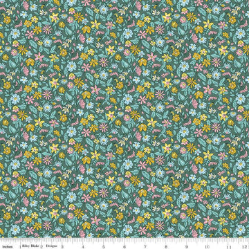 Heirloom Spring 016673104A Morning Meadow A - Riley Blake - Flowers Floral Blossoms - Liberty Fabrics - Quilting Cotton Fabric