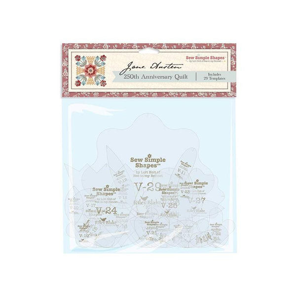 SALE Jane Austen 250th Anniversary Quilt Sew Simple Shapes™ STT-42598 by Lori Holt - Riley Blake Designs - 29 Plastic Applique Templates