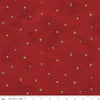 Image of the Covered Bridges in Fall Acorn Ditsy Red quilting cotton fabric by Riley Blake Designs. Features lines on a red background. Cute Little Fabric Shop