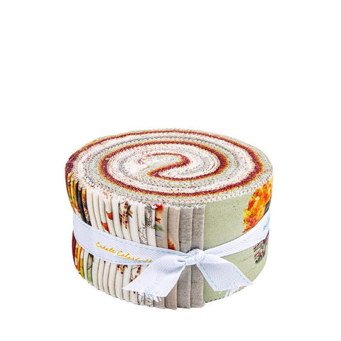 SALE Covered Bridges in Fall 2.5 Inch Rolie Polie Jelly Roll 40 pieces - Riley Blake Designs - Precut Pre cut Bundle Quilting Cotton Fabric