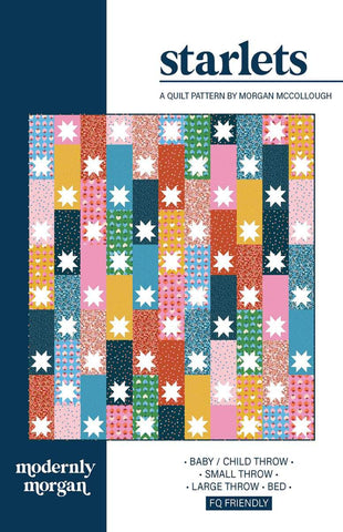 SALE Starlets Quilt PATTERN P209 by Modernly Morgan - Riley Blake Designs - INSTRUCTIONS Only - Fat Quarter Friendly