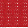 Image of the Charming Christmas Stars Red quilting cotton fabric by Riley Blake Designs. Features stars on a red background. Cute Little Fabric Shop