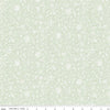 Image of the Charming Christmas Floral Outline Mint quilting cotton fabric by Riley Blake Designs. Features flowers on a green background. Cute Little Fabric Shop