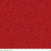 Image of the Charming Christmas Floral Outline Red quilting cotton fabric by Riley Blake Designs. Features flowers on a red background. Cute Little Fabric Shop