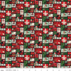 Image of the Charming Christmas Pretty Presents Black quilting cotton fabric by Riley Blake Designs. Features presents on a black background. Cute Little Fabric Shop