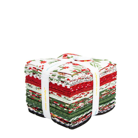 SALE Charming Christmas Fat Quarter Bundle 24 pieces - Riley Blake Designs - Pre cut Precut - Christmas - Quilting Cotton Fabric