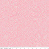 Image of the Cloudburst Rain Pink quilting cotton fabric by Riley Blake Designs. Features raindrops on a pink background. Cute Little Fabric Shop