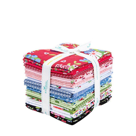SALE Cloudburst Fat Quarter Bundle 24 pieces - Riley Blake Designs - Pre cut Precut - Floral Flowers - Quilting Cotton Fabric