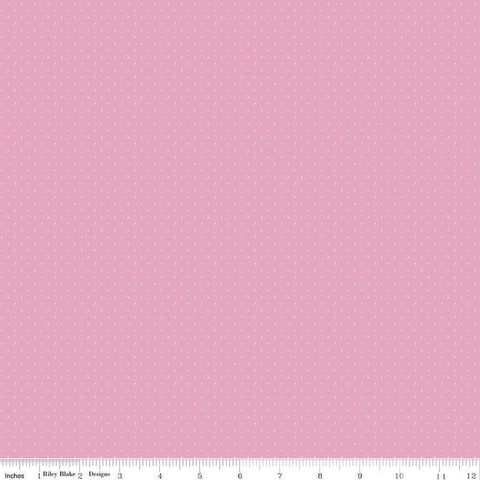 SALE American Jane Pindots C840 Pink - Riley Blake Designs - PRINTED Tiny Swiss Dots - Quilting Cotton Fabric
