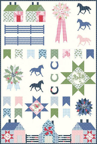 SALE Bluegrass Sampler Quilt PATTERN P115 by Melissa Mortenson - Riley Blake Designs - INSTRUCTIONS Only - Piecing and Applique
