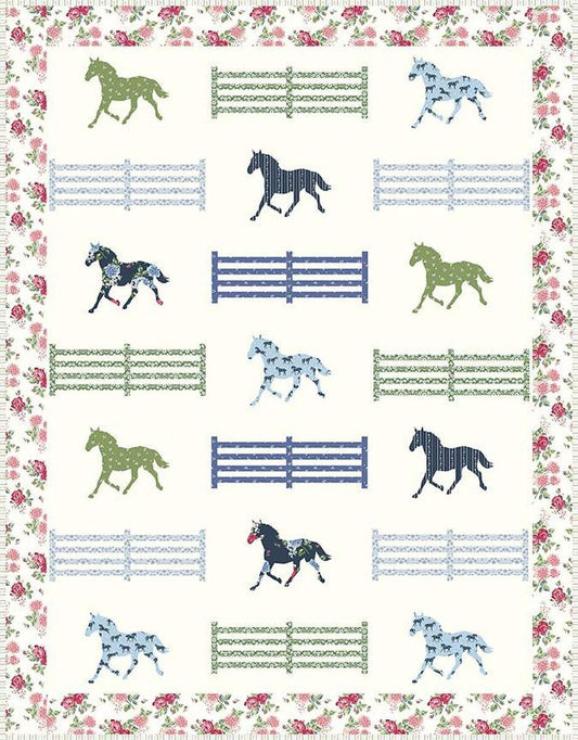 SALE Bluegrass Pastures Quilt PATTERN P115 - Melissa Mortenson - Riley Blake Designs - INSTRUCTIONS Only - Raw Edge Applique & Piecing