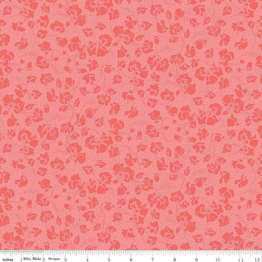 Flower Shop 01667413C Sweet Pea Spot C - Riley Blake Designs - Floral Flowers - Liberty Fabrics - Quilting Cotton Fabric