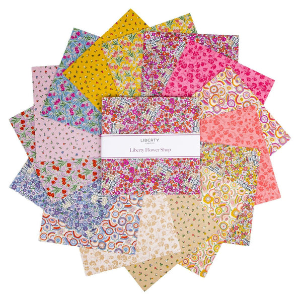 Liberty Flower Shop Layer Cake 10" Stacker Bundle - Riley Blake - 42 piece Precut Pre cut - Liberty Fabrics - Quilting Cotton Fabric