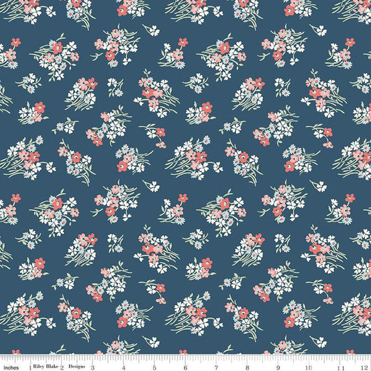 Botanist's Walk 01667408B Joanne's Bouquet B - Riley Blake Designs - Floral Flowers - Liberty Fabrics - Quilting Cotton Fabric