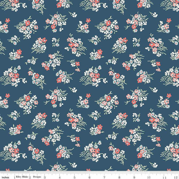 SALE Botanist's Walk 01667408B Joanne's Bouquet B - Riley Blake Designs - Floral Flowers - Liberty Fabrics - Quilting Cotton Fabric