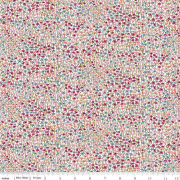 Botanist's Walk 01667409A Joy Meadow A - Riley Blake Designs - Floral Flowers - Liberty Fabrics - Quilting Cotton Fabric