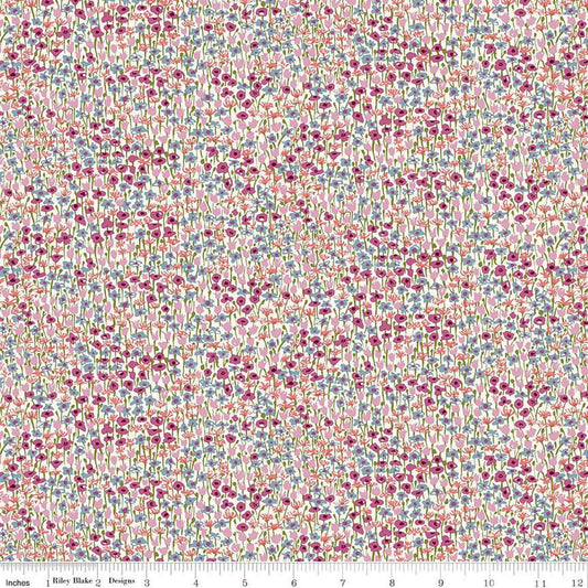 Botanist's Walk 01667409A Joy Meadow A - Riley Blake Designs - Floral Flowers - Liberty Fabrics - Quilting Cotton Fabric