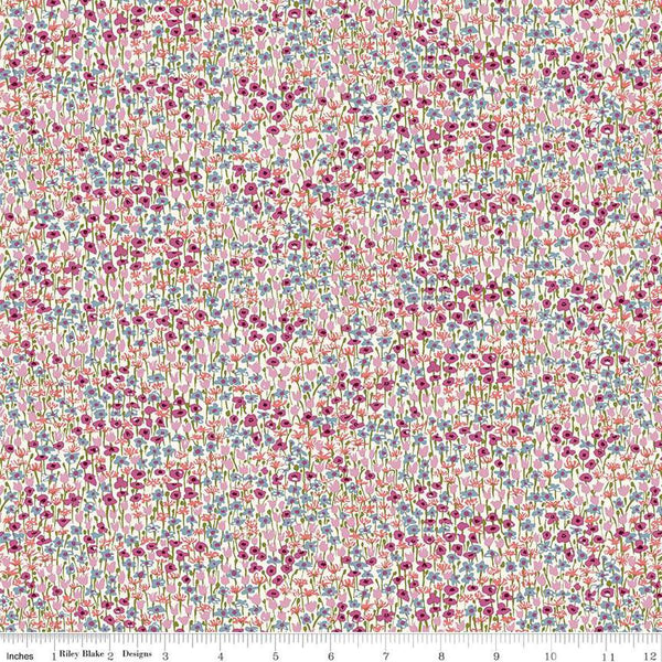 SALE Botanist's Walk 01667409A Joy Meadow A - Riley Blake Designs - Floral Flowers - Liberty Fabrics - Quilting Cotton Fabric