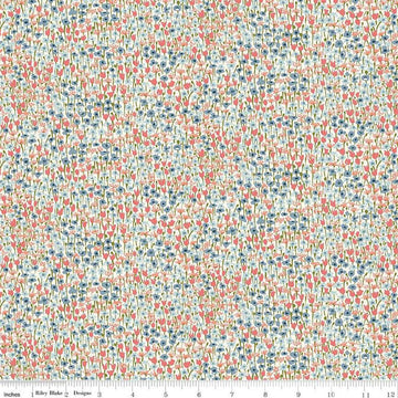 Botanist's Walk 01667409B Joy Meadow B - Riley Blake Designs - Floral Flowers - Liberty Fabrics - Quilting Cotton Fabric