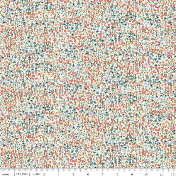 SALE Botanist's Walk 01667409B Joy Meadow B - Riley Blake Designs - Floral Flowers - Liberty Fabrics - Quilting Cotton Fabric